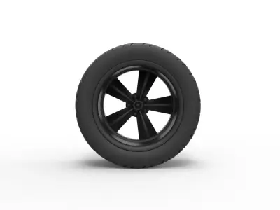 Rear sport wheel 3D print model