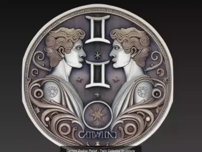 Zodiac Relief - Complete Celestial Wall Sculpture Collection 12
