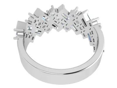 Diamond Luxury Wide Ring 4815 3D print model