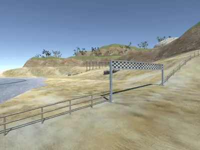 Beach Racing Track Low-poly 3D model