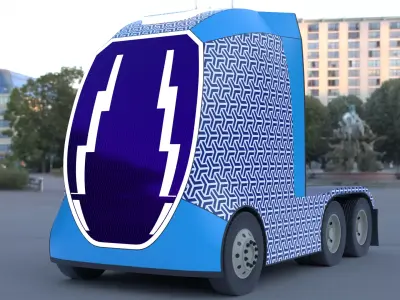 Future semitruck XX PBR 3D model