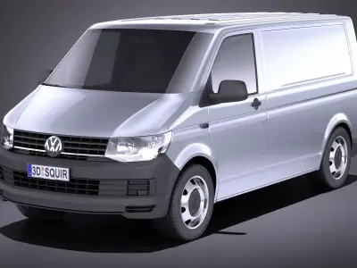 Volkswagen Transporter Panel Van T6 2016 VRAY 3D model