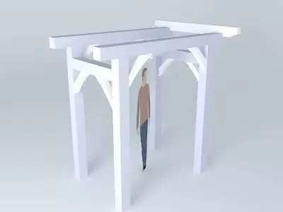 stef person under pergola Free 3D model