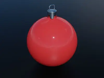 Christmas Balls Low-poly 3D model