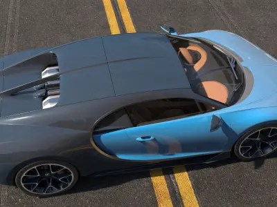 Bugatti Chiron -Rigged- Render Ready-unreal-vray-redshift 3D model