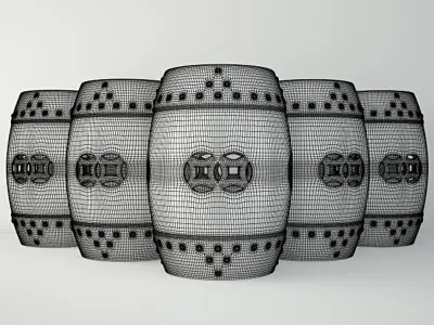 Decorative Garden Stools 3D model