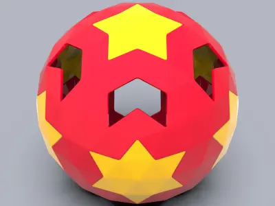 Perforated Globe Star Shape 3D Printing Model 3D print model