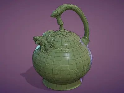 Yaozhou Porcelain Mystery Teapot Low-poly 3D model