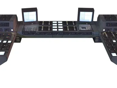 Overlay station Electronics Scenery Environment Pack Sci Fi  Low-poly 3D model