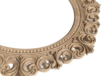Frame-019 gold ornate frame 3D model