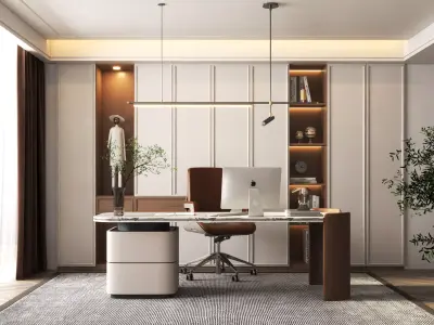 Modern Luxury Home Office 3D model