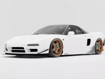 Car Lighting Scene 3D Blender File 3D model