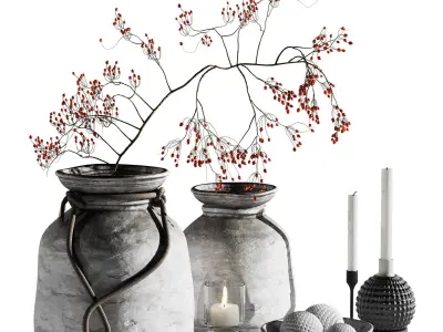 decorative set 3 3D model purchase