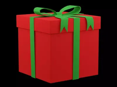 Christmas Gift Box Low-poly 3D model buy