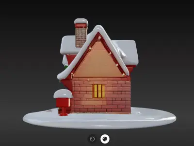 Cozy 3D Christmas Cottage Series 3 3D model