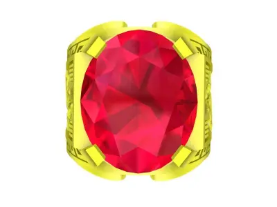 A5365 Zodiac Snake Men Ring 3D Model 3D print model