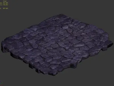 Stone Blood Birdhouse Chamber - Ground Stone Brick 01 3D model