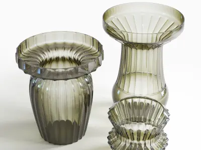 Glass vase 01  Scratched glass 3D model