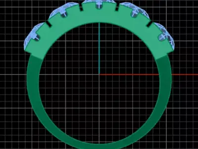 micro prong free jewelry ring Free 3D print model