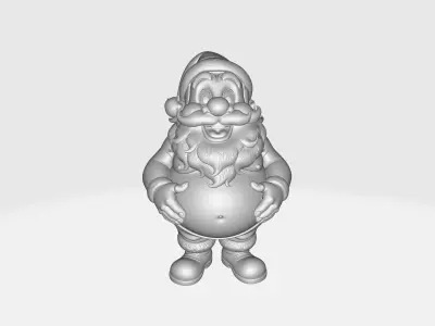 Cute Chubby Santa Claus Jolly Christmas Figurine Holiday 3D print model
