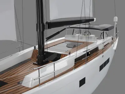 Hanse 675 yacht  3D model