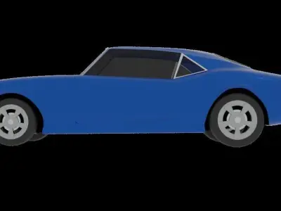 Chevrolet camaro 69    low poly Low-poly 3D model