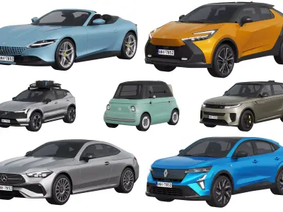 HQ cars collection 41 3D Model Pack