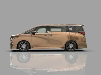 Toyota Alphard Vellfire 2023 HQ interior 3D model