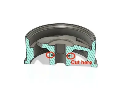 BORBET style 20mm Mini-Z wheels 3 offsets 3D print model