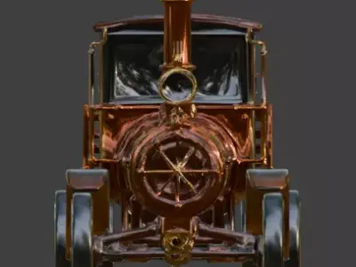 Steampunk Heavy Cargo Truck 3D Model Low-poly 3D model