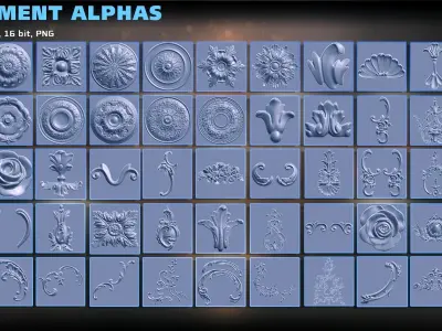 80 Ornament Alphas Texture