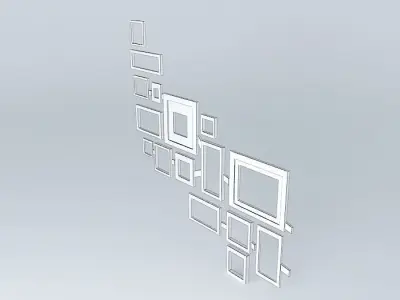 treeframes12 wall with lines Free 3D model