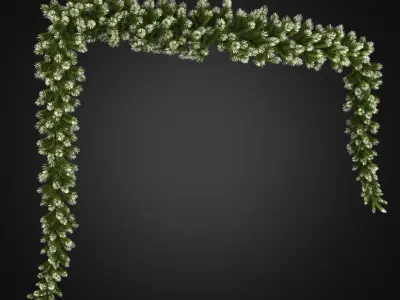 Christmas Garlands 01 3D model