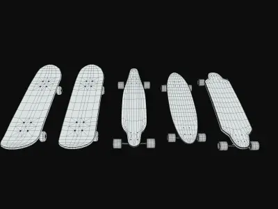 skateborad type 3D model