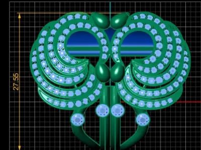 RED RUBY NEW DESIGN RING 3D PRINTABLE MODEL 3D print model