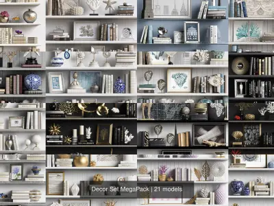 Decor Set MegaPack 3D Model Collection