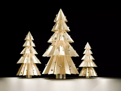 Abstract Christmas Tree Geometric Bold 3D model