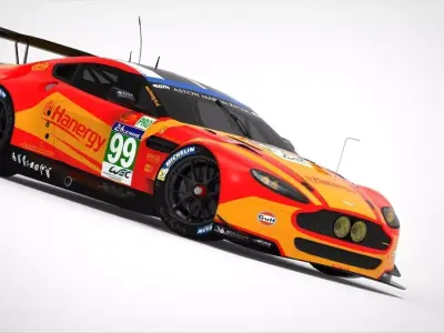 Aston Martin Vantage GTE 2015 Low-poly 3D model