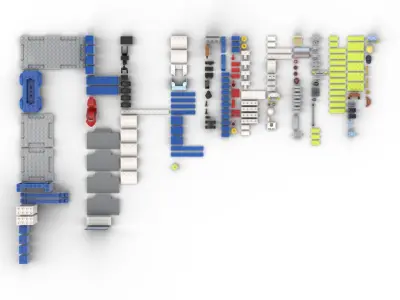 PixelBricks3D - LEGO Police Station Chase  3D print model