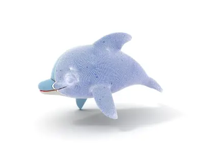 Cartoon Dolphin Model Pack for Interactive Environments Low-poly 3D model