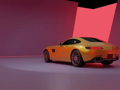 Automotive  Abstract Photo Studio tfor Blender Cycles  3D model Low-poly 3D model