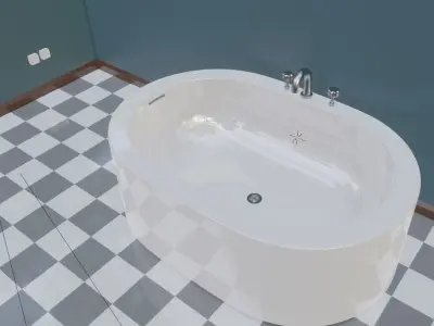 Retro Bathroom 3D model