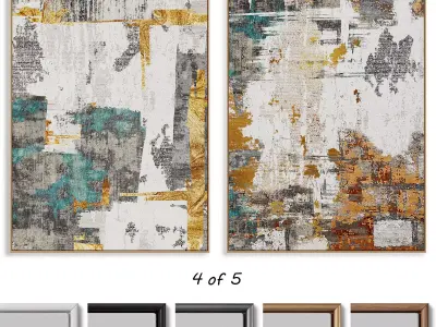 Abstract Painting Frame set 3D model shop