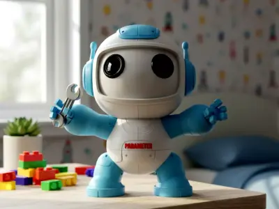 Cute Robot 3D Model STL for Printing 3D print model