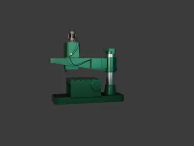 Radial Drill  High Quality Industrial Machine 3D model