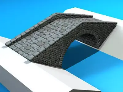Stone bridge 3D model