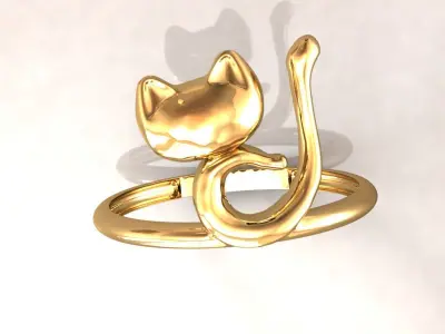 cat ring 3  3D print model