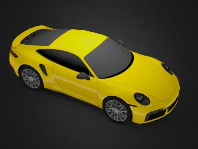 porsche 911 turbo S Low-poly 3D model by One1Steven