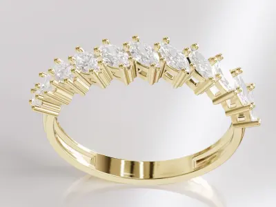 Jewelry Diamond Ring Model RG35 Free 3D print model