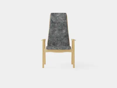 Woolen Armchair Low-poly 3D model